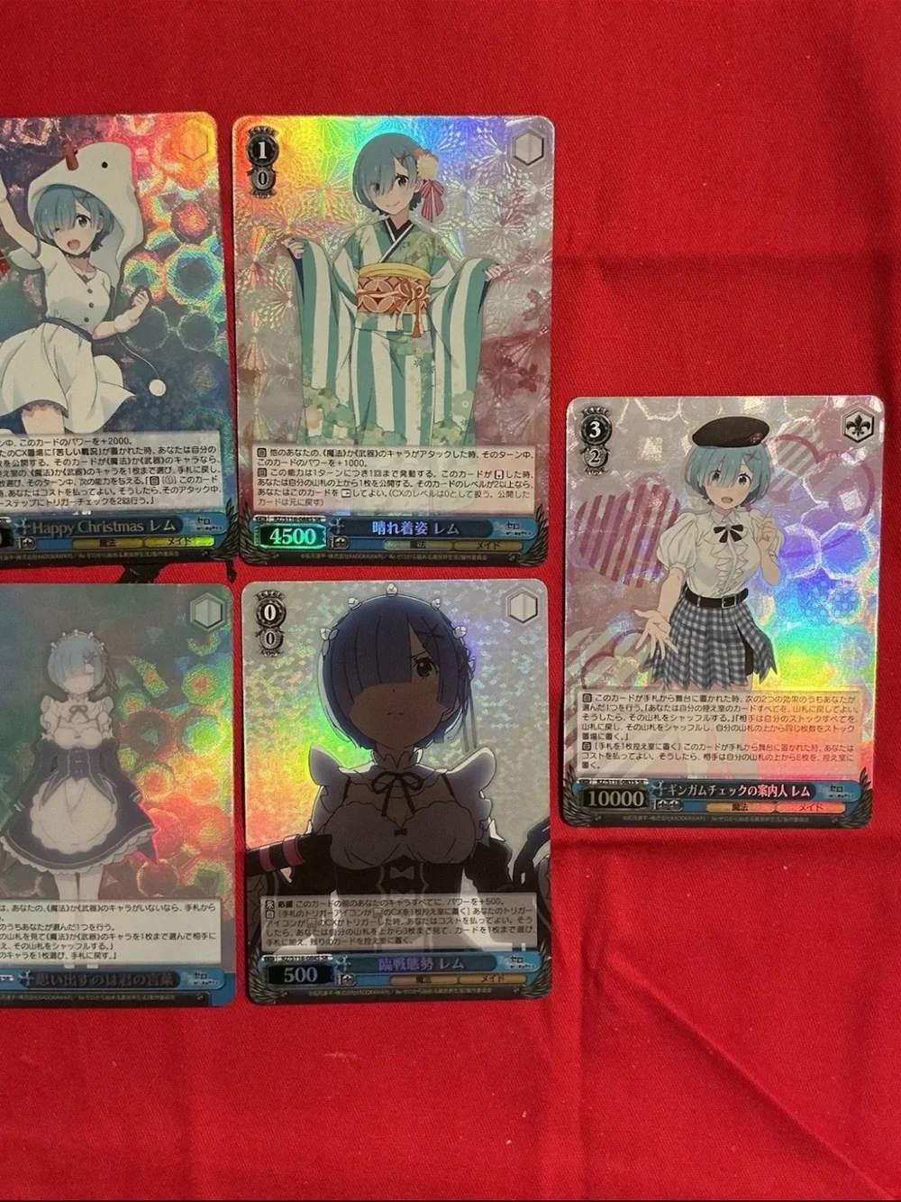 Rem Re:Zero Holographic Collectible Trading Card Set - Blue